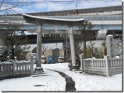 隅田川神社鳥居冬